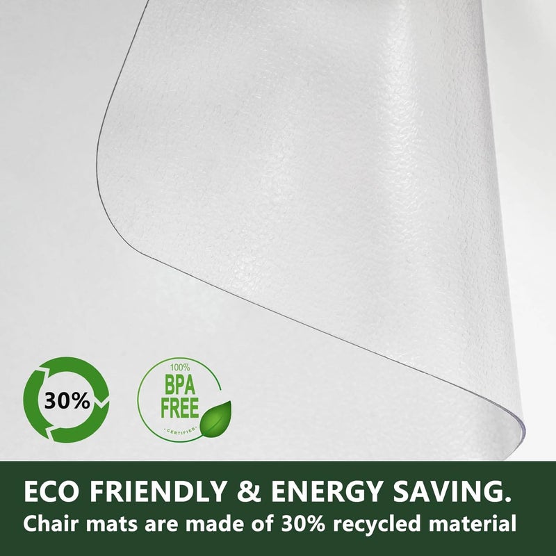 FuturHydro Chair Mat for Hardwood Floor, 30" x 48" Clear Anti-Slip Computer Desk Chair Floor Mat, Easy Glide, Transparent Mats for Office, Home and Gaming Floors (Rectangle) - Image 5